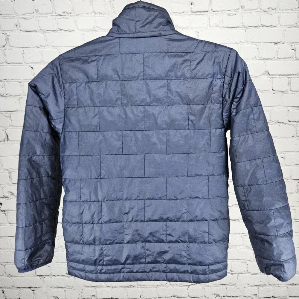 Patagonia Blue PrimaLoft Full Zip Insulated Zip Pockets Puffer Jacket Kids 10 M - Picture 2 of 16